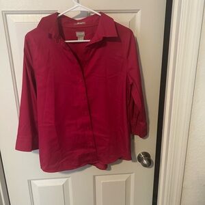 Chicos Women's pink Button-Down Shirt